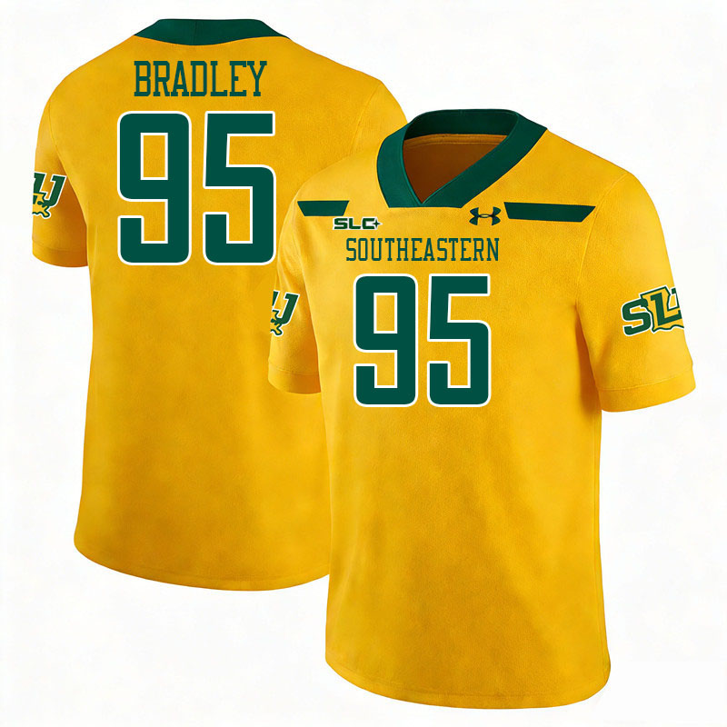 Southeastern Louisiana Lions #95 Ahmad Bradley College Football Jerseys,Uniforms Stitched-Gold